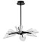Nuvo Sedona, 28 Inch 6 Light LED Chandelier, Matte Black, Silk Screened Acrylic Lens 62/2281 - alternate 1